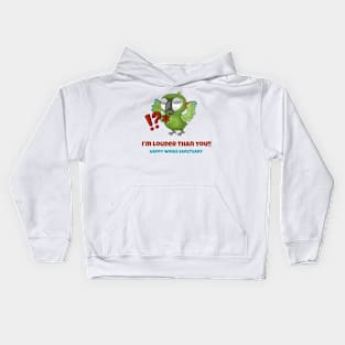 HWS Nerdy Birdy ~ Severe Macaw Kids Hoodie